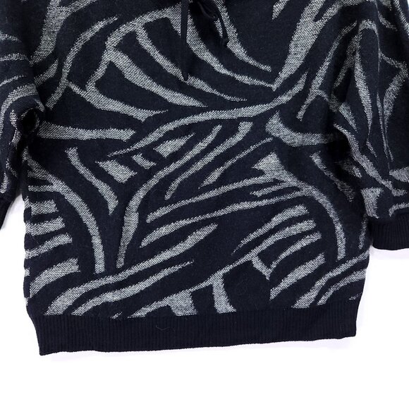 St John Sport Wool Blend Sweater Top Size Small Zebra Animal Print - Picture 7 of 11
